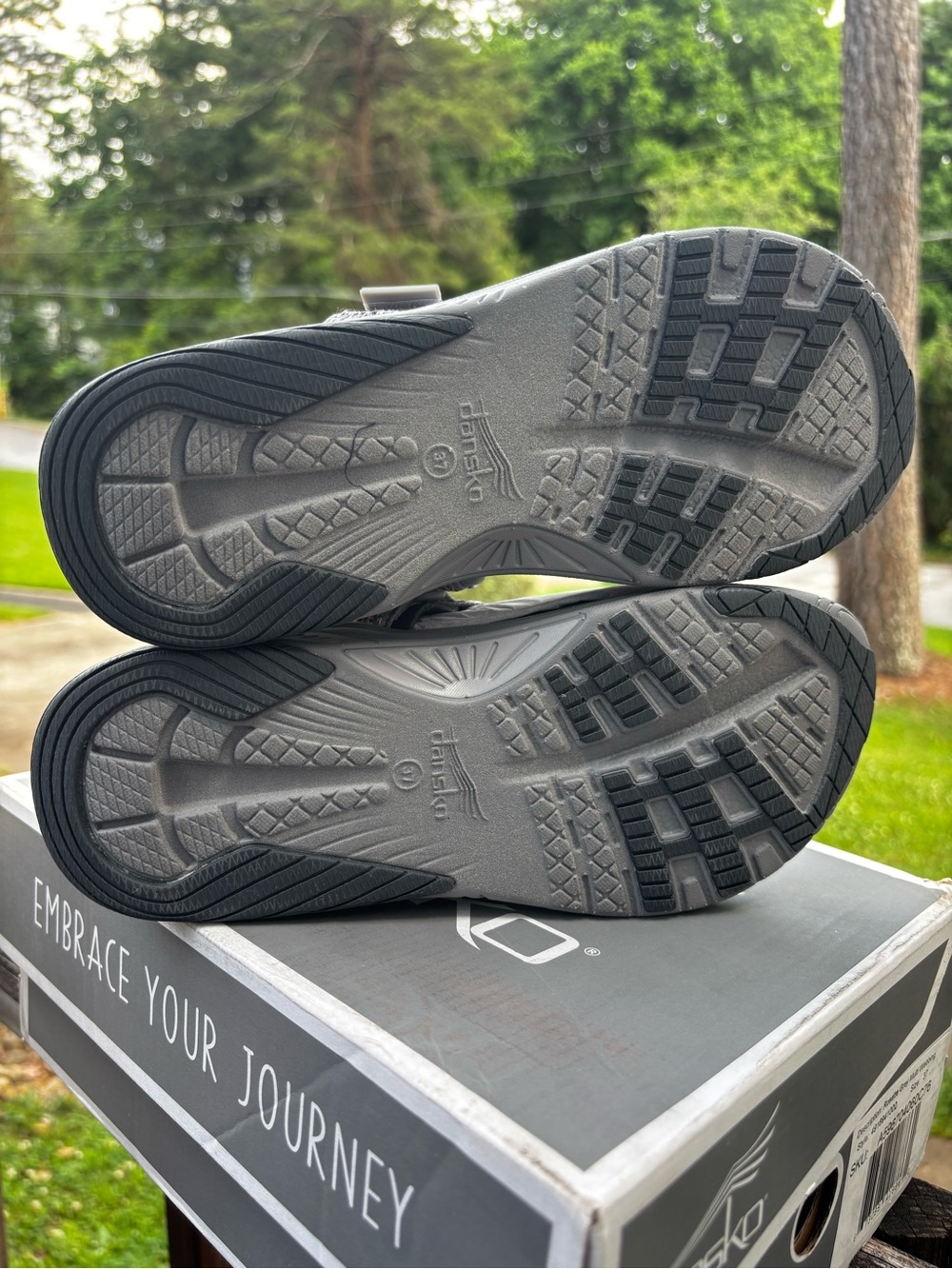 Dansko Rosette gray web strappy comfort sport sandals new in box euro 37 6.5-7 - Picture 7 of 16